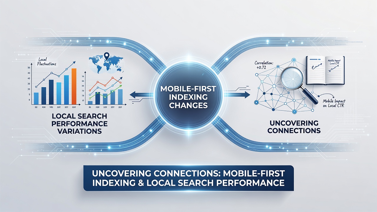Graph displaying local search ranking shifts tied to mobile indexing updates
